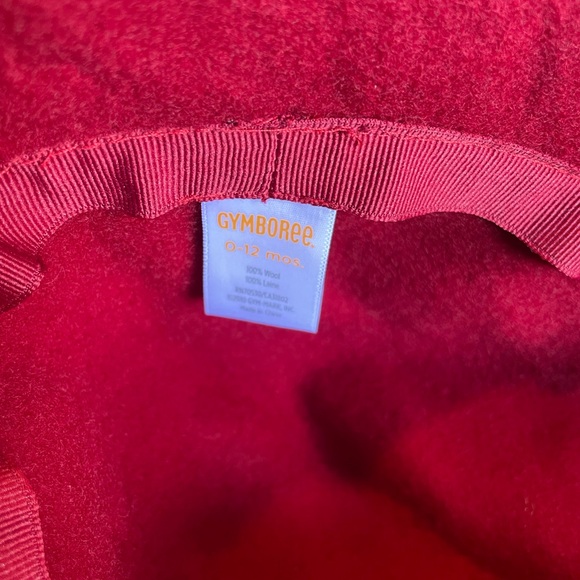 100% Wool Gymboree Red Baby Hat with Bow - Picture 3 of 4